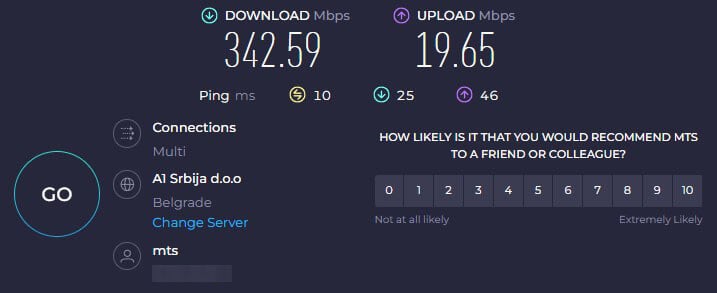 Native Internet Speed