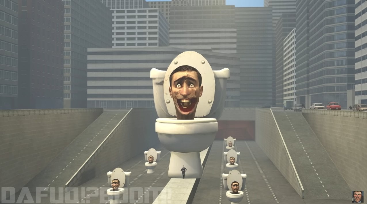 An image from the extended Skibidi Toilet extended universe.